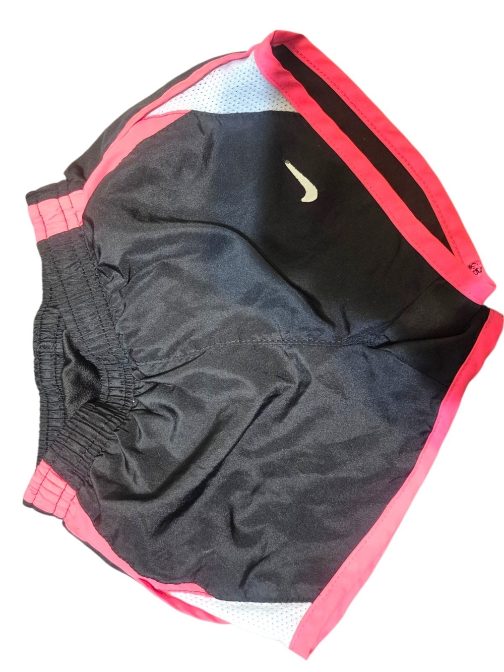 Nike Black Athletic Shorts with Pink Trim - Kids